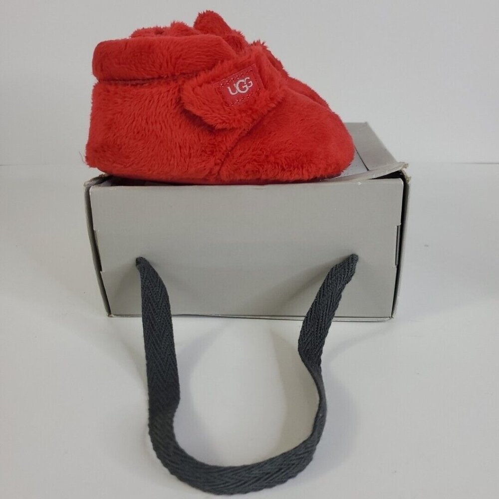 UGG Baby Boy Girl Terry Cloth Bixbee Bootie Size 4/5 Red